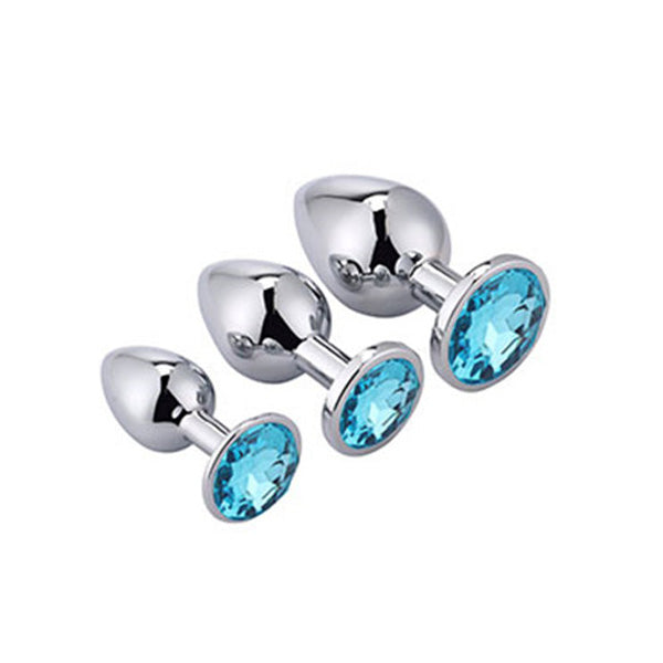 Crystal Colour Anal Plug - Blue