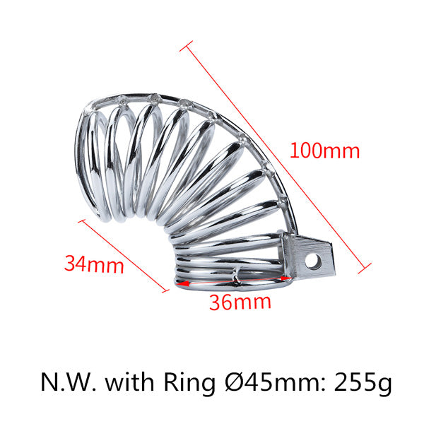 chastity cage c010 with measurement