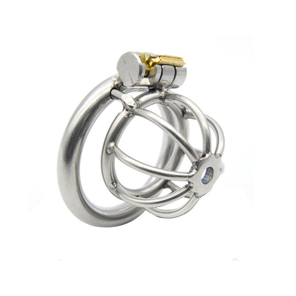 Stainless Steel Chastity Cage S7 with Urethral Tube
