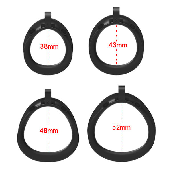 inverted chastity cage rings set