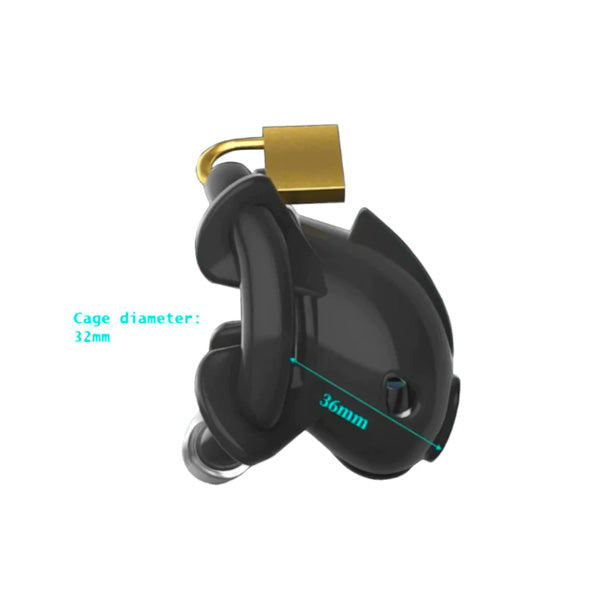 silicone chastity cage side view