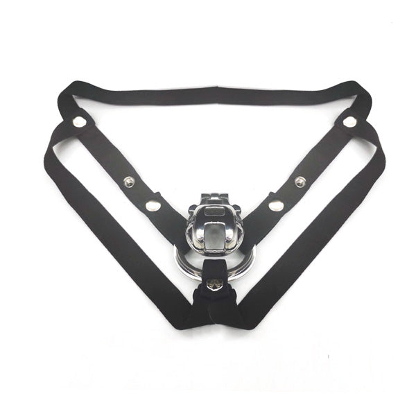 Zeds Production Chastity Cage 3 ways Support Anti-falling Belt with Ring