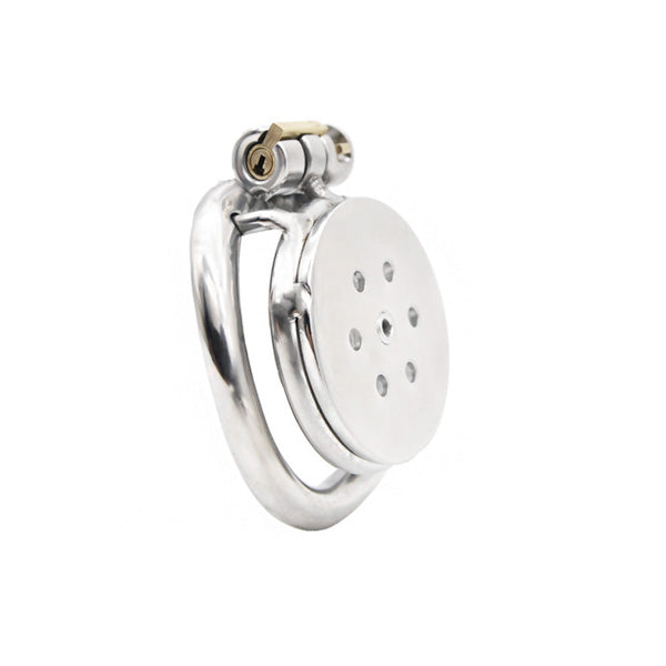 Flat Chastity Cage C41 with Urethral Tube
