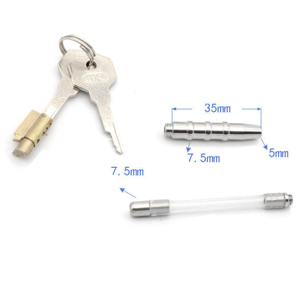 Flat Chastity Cage C41 with Urethral Tube