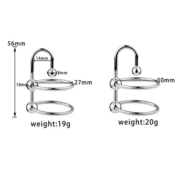 Dual Ringed Sperm Stopper U12 with size measurement