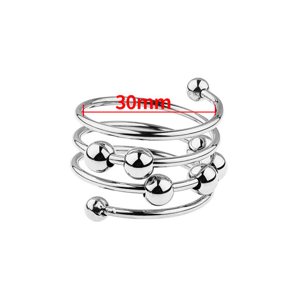 Spiral Beaded Cock Ring TS13 with measurement