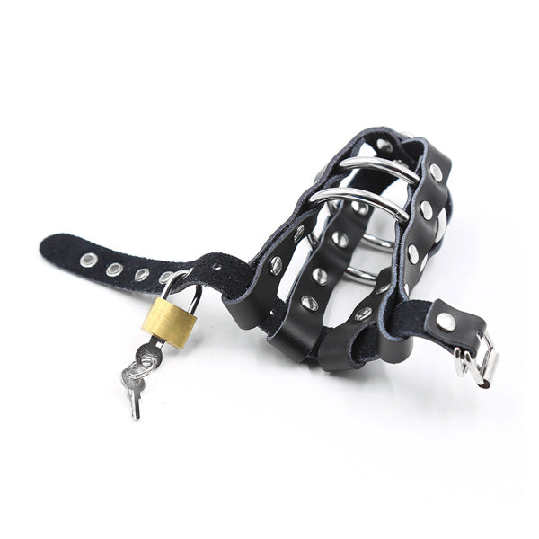 Leather Punisher Chastity Restraint