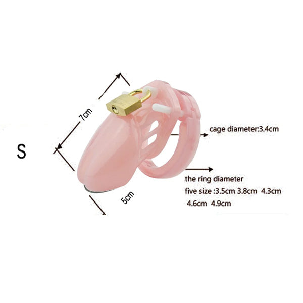 Zeds Production D8 Chastity Device - Pink Short