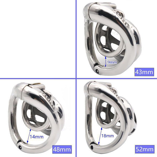 Stainless Steel Chastity Cage - S10 Micro
