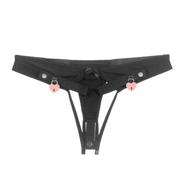 Zeds Production Fufu Chastity Fantasy Panties - Black