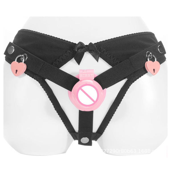 Zeds Production Fufu Chastity Fantasy Panties - Black