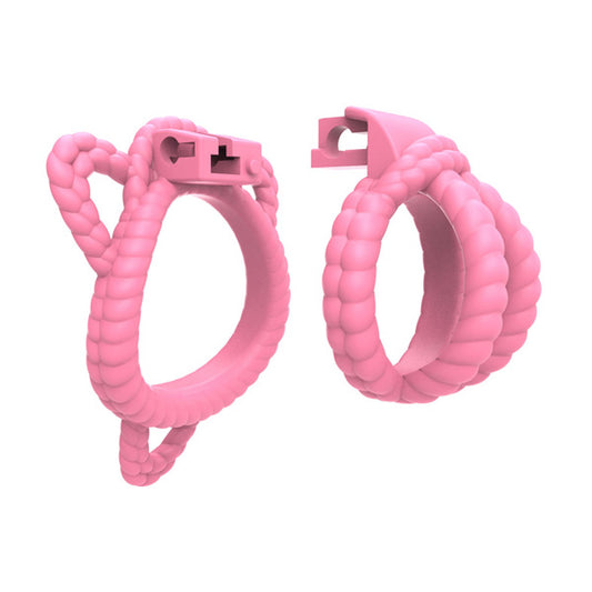 Pink chastity cage d11 on a white background