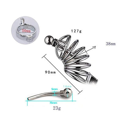 chastity cage c008 parts view