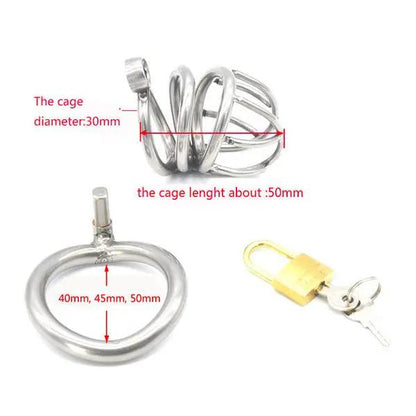 metal chastity cage s8 with all the measurement