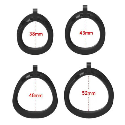 inverted chastity cage rings set