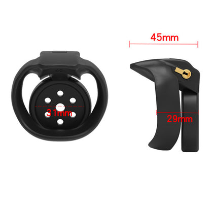 flat chastity cage v7 with measure details