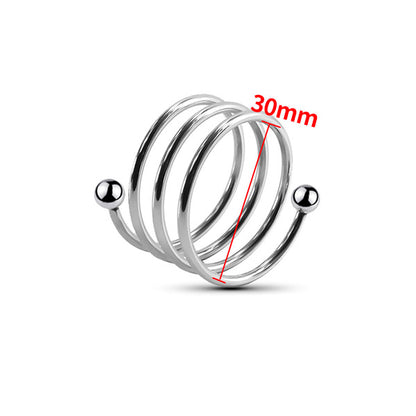 Spiral Enclosure Cock Ring TS12 with mearsurement