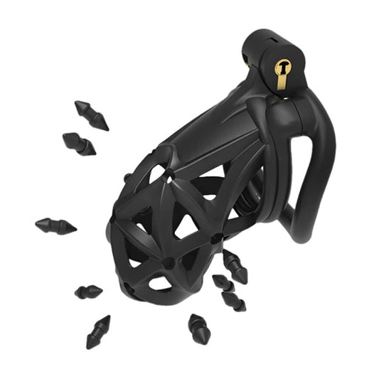 chastity cage diamond with all the spikes out