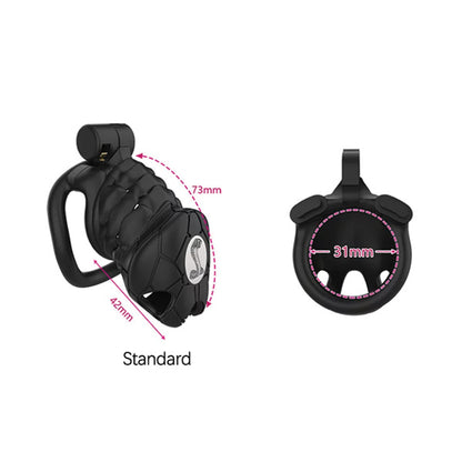 cobra 8 chastity cage standard with measure details