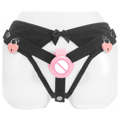 Fufu Chastity Fantasy Panties wearing on a model