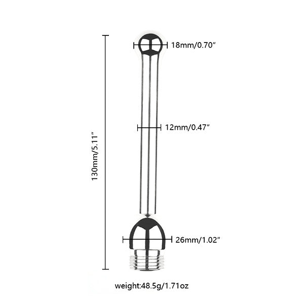 Measurement chart of a 3-Hole Douche Head with dimensions labeled