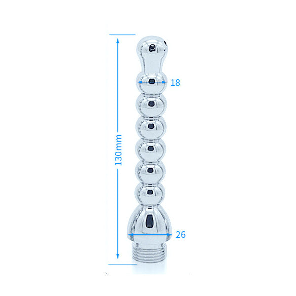 Measurement chart of a Beads Douche Head with dimensions labeled on a white background
