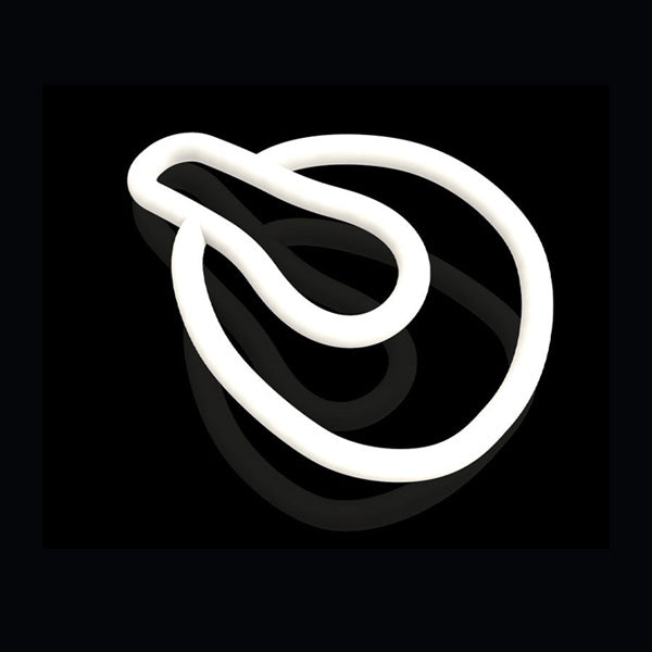 FuFuClip V4 white on a black background