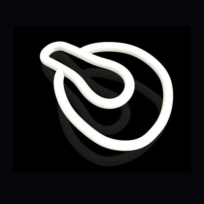 FuFuClip V4 white on a black background