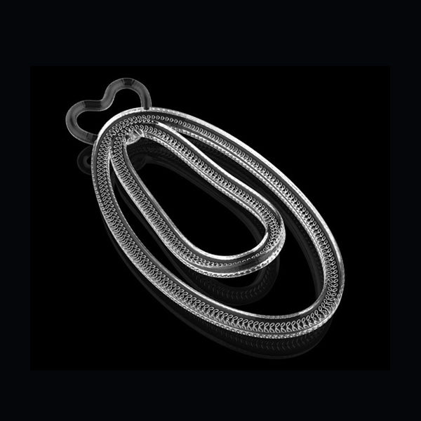 FuFuClip Sissy Chastity Lock clear on black bg