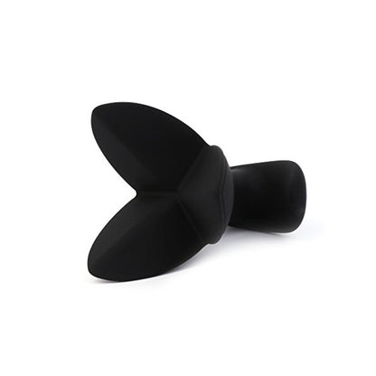Black anal plug on a white background side view