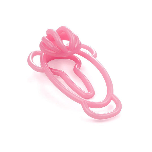 Pink fufu clip on a white background