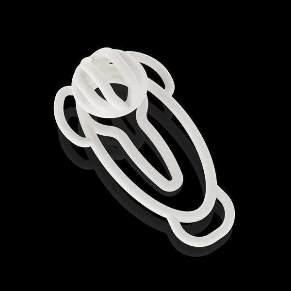 White fufu clip on a black background